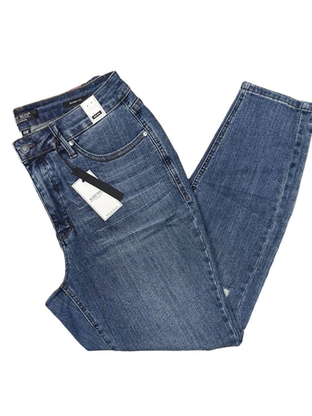 Judy Blue PLUS Mid Rise Tummy Control Destroy Skinny Jeans